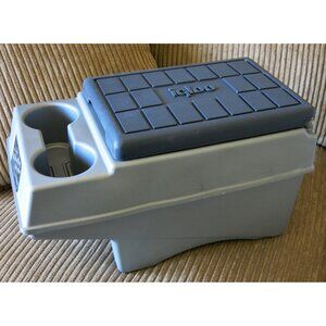 Vintage IGLOO Little Kool Rest Car Cooler Gray Blue Ice Console Cup Holder USA